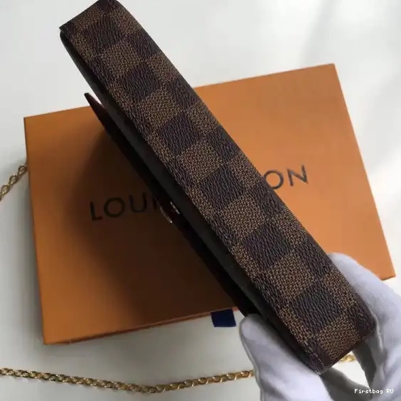 First bags ru Vuitton Felicie Pochette Louis Bag N63032 Damier 0514